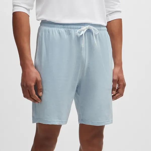 BOSS Bodywear Mix&Match Stretch Cotton-Jersey Shorts - S Blue Shorts male 50515314-452 S