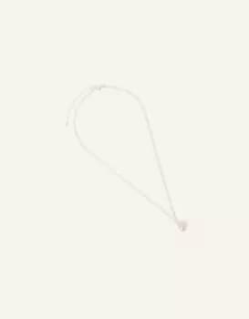 Accessorize Womens Sterling Silver-Plated and Pink Pearl Pendant Necklace, Size: 49cm