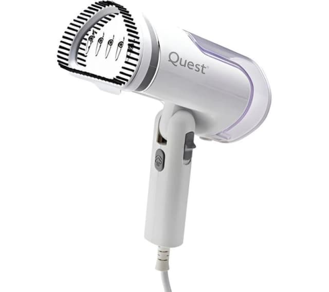 QUEST 42149 Travel Clothes Steamer - White, Silver/Grey,White 5025301421496