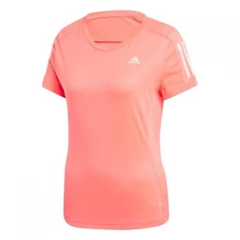 adidas Womens Primegreen Own The Run T-Shirt - Signal Pink