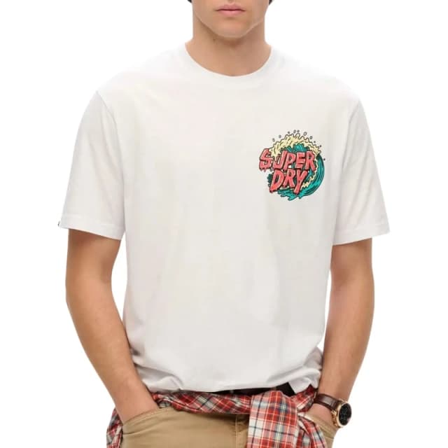 Superdry T-Shirt Superdry Narrative Loose Blanc Male S