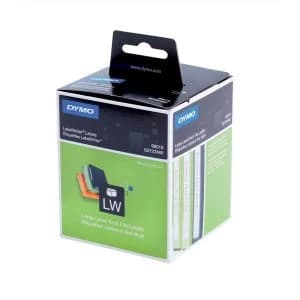 Dymo 190mm x 59mm Lever Arch Labels Black on White 1 x 110 Labels