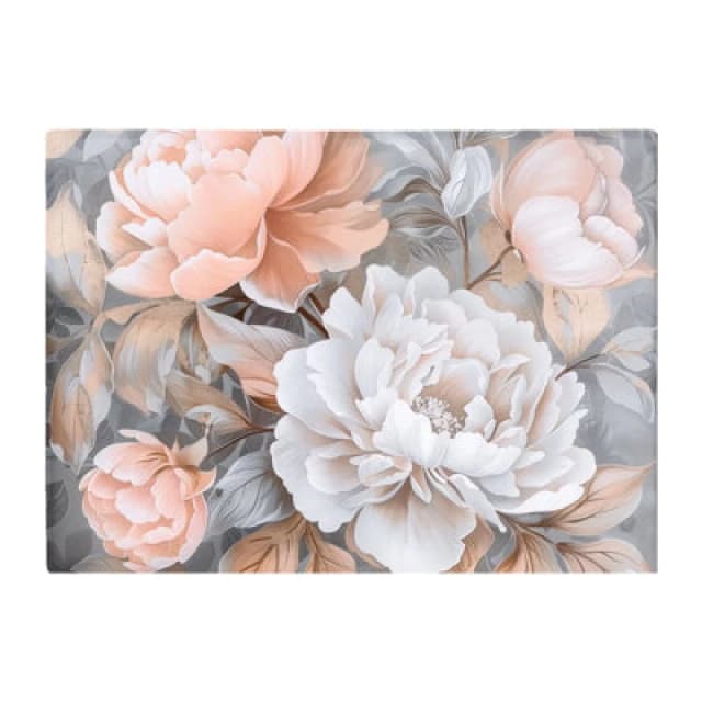 Warren Reed Designer Blush Blossoms On Silver Chopping Board
