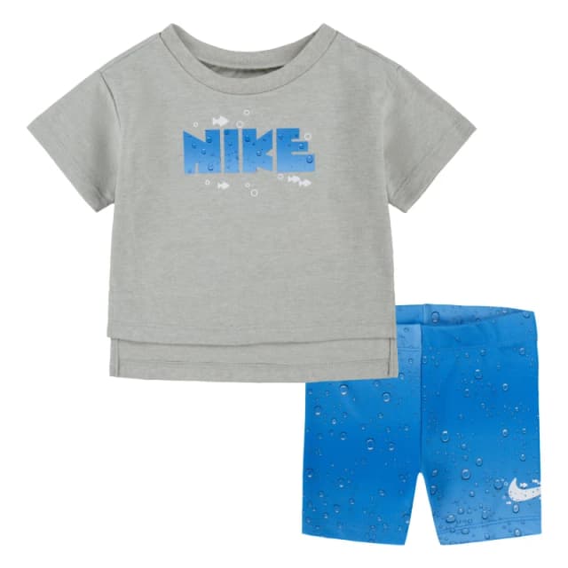 Nike Cral T & Shrt S - Blue Blue 3 - 6 Months
