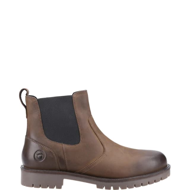 Cotswold Mens Bodicote Leather Slip On Chelsea Ankle Boots UK Size 6 (EU 39) BROWN COT757-BROWN-6