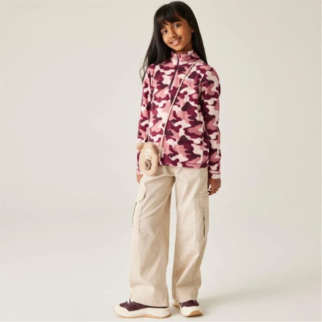 Technical fleece 1/2 zip for children Regatta Hot Shot II Rose Unisex 9/10 ans