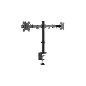 VISION Monitor Desk Post Dual Black - VFM-DPD2B