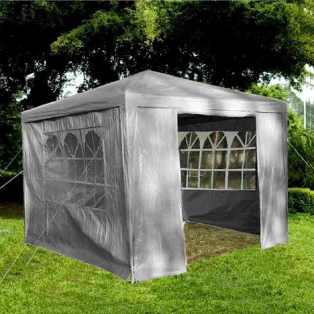 Gr8 Garden Grey Gazebo Marquee Awning Beach Party Camping Tent Canopy 3 X 3M