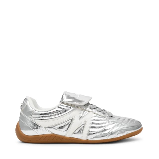 Steve Madden Womens Freekick Runners Silver female 5 (38)
