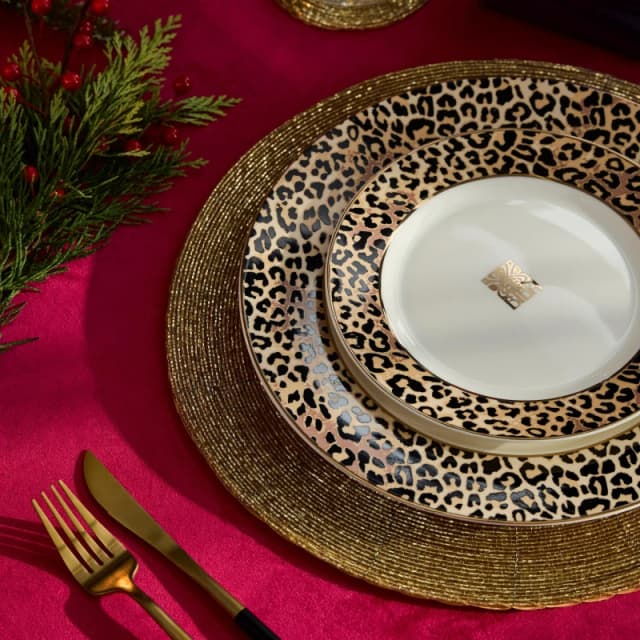 Biba Biba Beaded Placemat Set of 2 - Gold Gold One Size