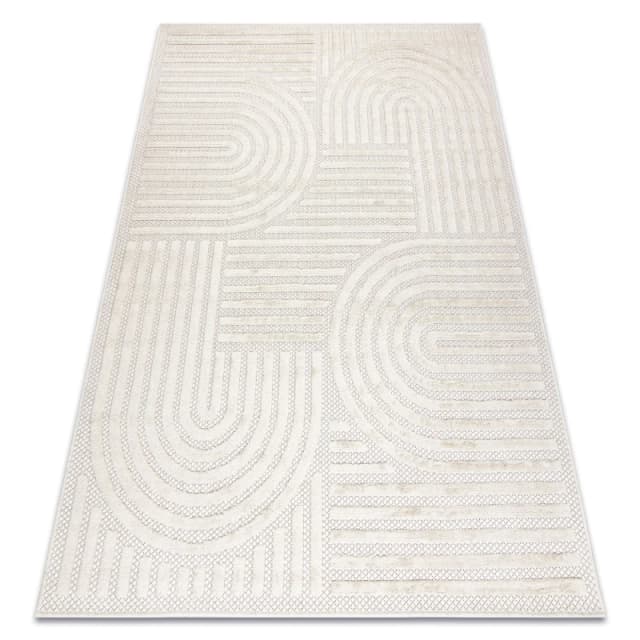 RugsX Carpet Santo Sisal 0989 Geometric White 120X170 Cm