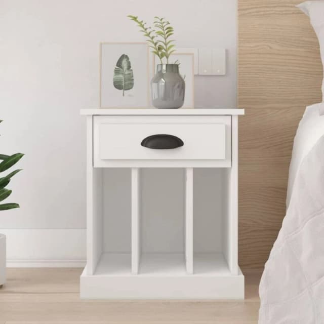VIDAXL Bedside Cabinet White 43x36x50cm vidaXL 8720845792343