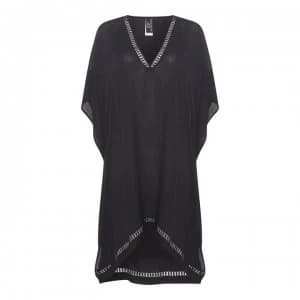 Jets Jets Lace V-Neck Kaftan - BLACK