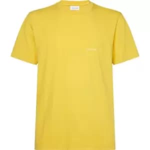 Calvin Klein Small Logo T Shirt - Yellow