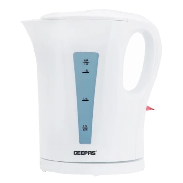 Geepas 1.7L Cordless Electric Kettle Fast Rapid Boil Jug 2200W in White White Unisex