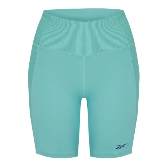 Reebok Les Mills Ribbed Short Leggings Womens Compression - Blue Blue 4