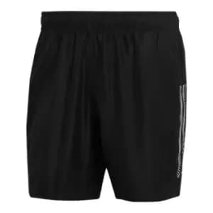 adidas Short Length Mid 3-Stripes Swim Shorts Mens - Black