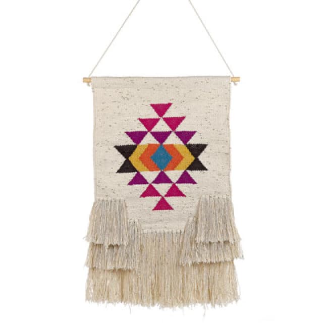 Beliani Fabric Wall Hanging Vehari Cotton 104cm Multicolour