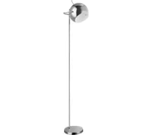 INTERIORS by Premier Floor Lamp - Chrome & White Inside