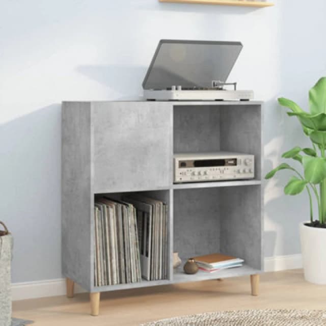 Vidaxl Record Cabinet Concrete Grey 84.5X38X89cm Engineered Wood