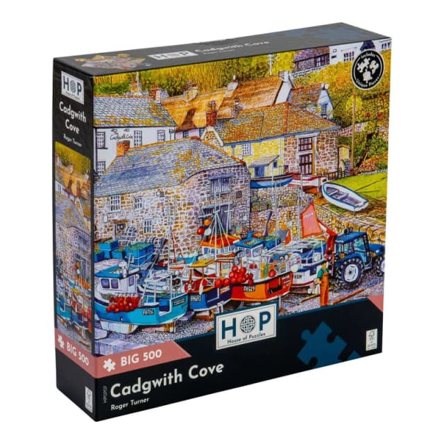 The House Of Puzzles Cadgwith Cove BIG 500 Piece Jigsaw Puzzle Multicolor Unisex 500 Piece