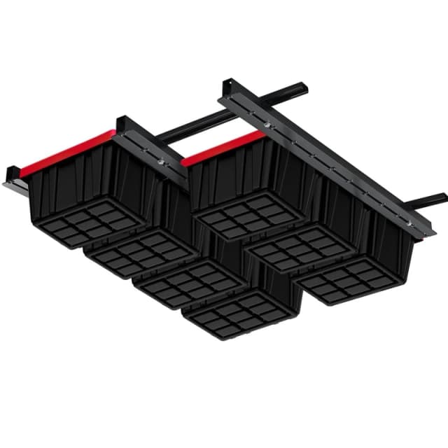 Gr8 Home Overhead Adjustable Storage Bin Rack Brackets in Black Unisex