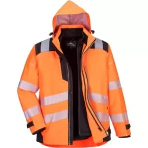 Oxford Weave 300D PW3 3 in 1 Class 3 Hi Vis Jacket Orange / Black 2XL