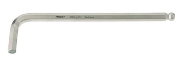 HAZET 2105LG-025 Angled Screwdriver Hexagon Socket, Length: 20,5mm, Spanner Size: 2.5 Chrome Vanadium Steel Angled Screwdriver (2707)