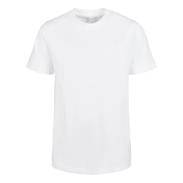 Build Your Brand Basic T-Shirt in White Size: 4-6 Years White Unisex 4-6 Years
