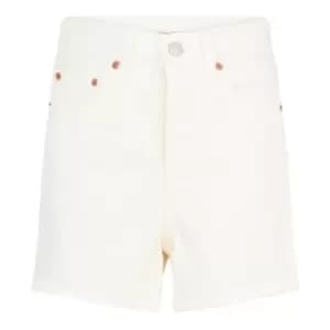 Levis Ribcage Shorts - White