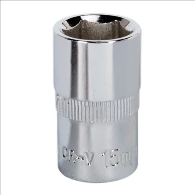 Sealey Premier WallDrive Socket 15mm 1/2"Sq Drive Fully Polished SP1215
