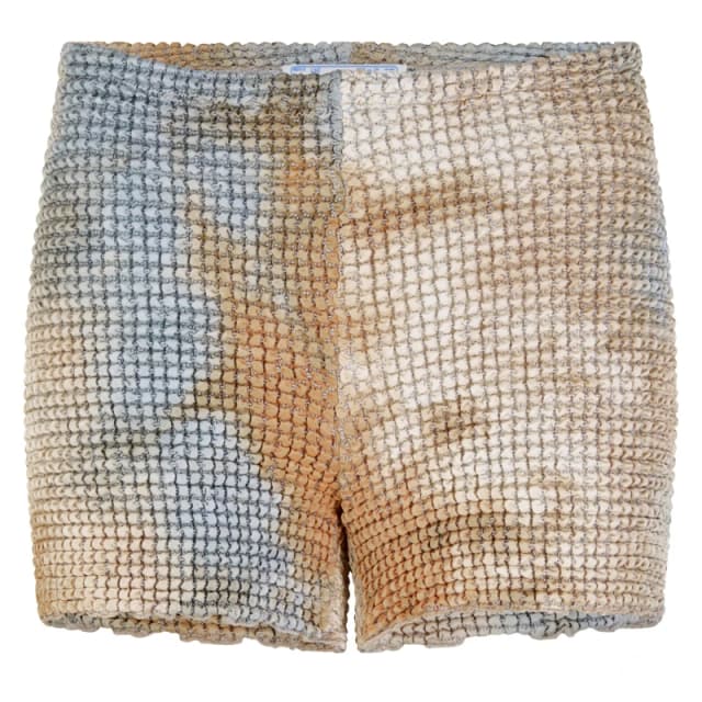 Off White Womens Tie Dye Shorts, All Over Design Camel female 10 (S)