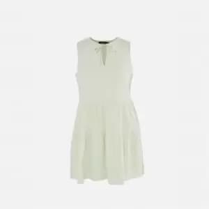 Missguided Textured Sleeveless Smock Dress - Green