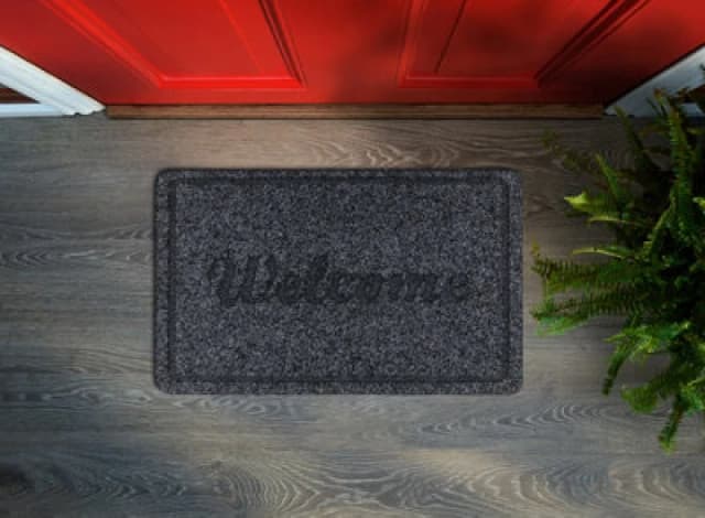 RugsX Doormat Welcome 2098 Antislip, Outdoor, Indoor - Anthracite 40X60 Cm