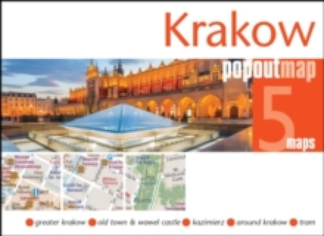 Krakow PopOut Map : Handy pocket-size pop up city map of Krakow Sheet map, folded
