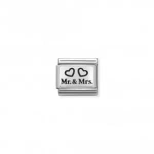 Nomination Composable Classic Plate Mr Mrs Link 330109/01