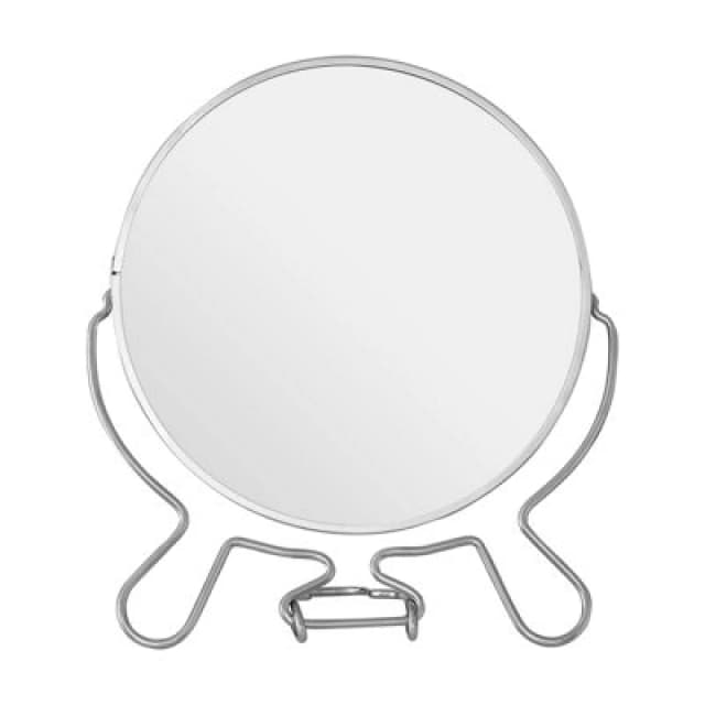 Interiors by Premier Mison Silver Effect Two Sided Small Shaving Mirror Silver