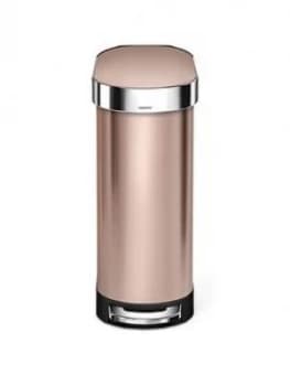 Simplehuman Slim 45-Litre Stainless Steel Pedal Bin ; Rose Gold