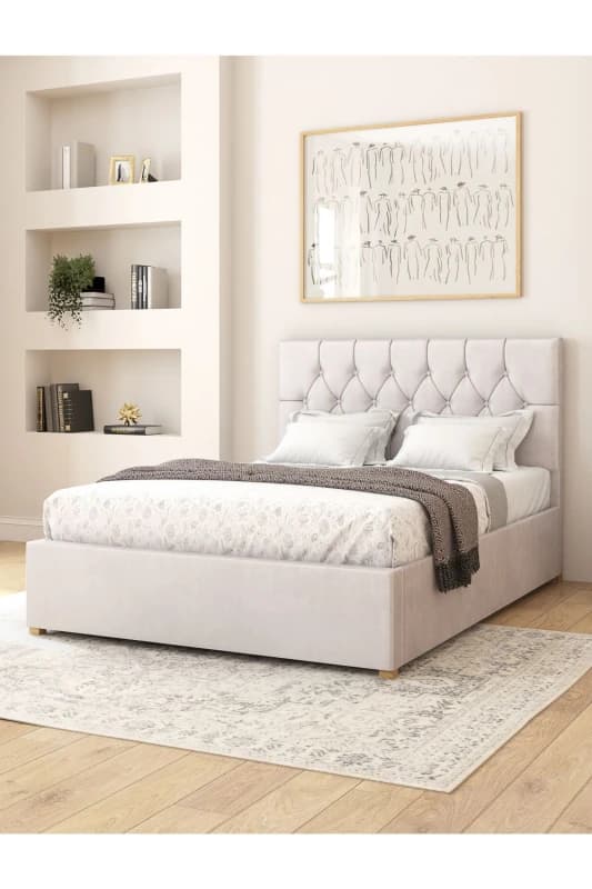 Aspire Aspire Olivier Electric Adjustable Bed Upholstered in Plush Velvet Fabric with Pocket Sprung Mattress UK Made in Light Grey Size: Single Ligh