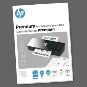 HP Premium Laminating Pouches A4 80 micron Pack 100 9123 61275LM