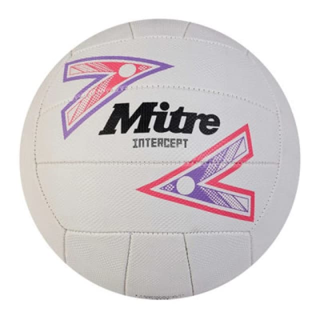 Mitre Intercept Netball White/purple/pink (5)