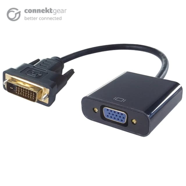 connektgear DVI-D 24+1 to VGA Active Adapter - Male to Female (DVI Sou