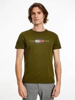 Tommy Hilfiger Lines Hilfiger T-Shirt, Olivewood Size XL Men