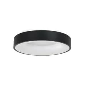 Ring Sled Cylindrical Ceiling Light Black Matt