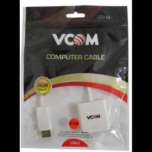 VCOM DisplayPort (M) to HDMI (F) White Retail Packaged Display Adapter