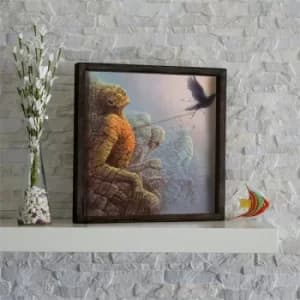 KZM481 Multicolor Decorative Framed MDF Painting