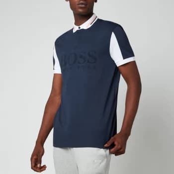 Hugo Boss Athleisure Pavel Tonal Logo Polo Shirt Navy Size XL Men