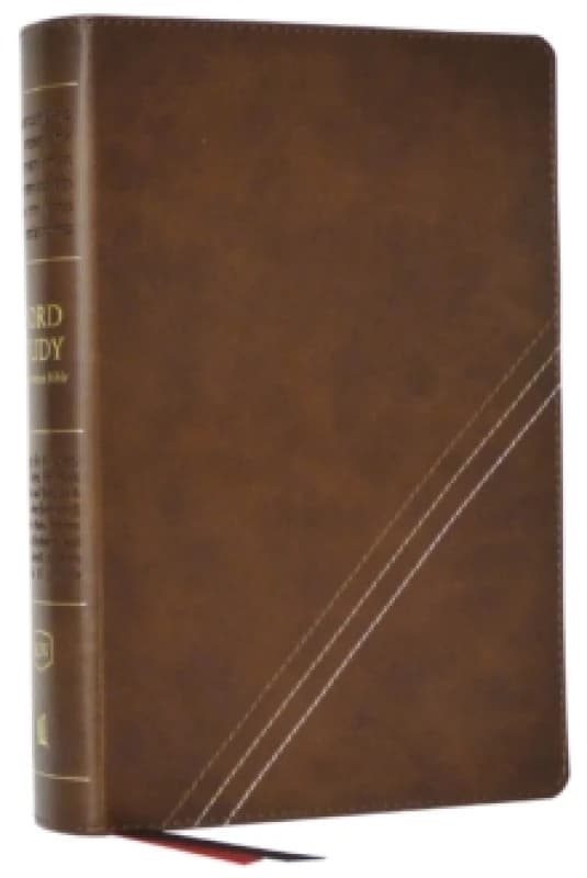 KJV, Word Study Reference Bible, Leathersoft, Brown, Red Letter, Comfort Print. Leather / fine binding. By Thomas Nelson Books