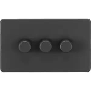 MLA Knightsbridge 3 Gang 2-Way 10-200W Trailing Edge Dimmer Anthracite - SF2183AT