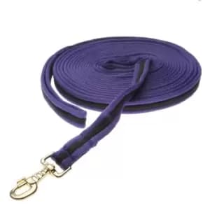 Kincade Two Tone Padded Lunge Rein - Purple